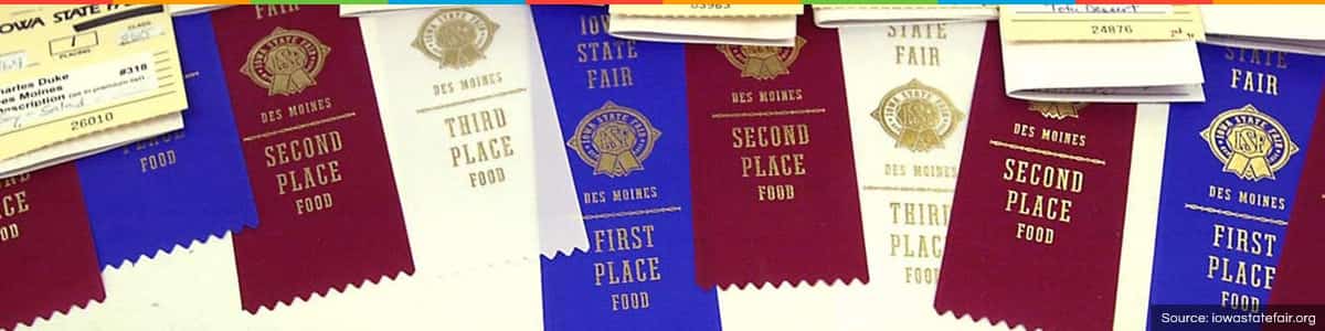 Ribbons at the Iowa State Fair